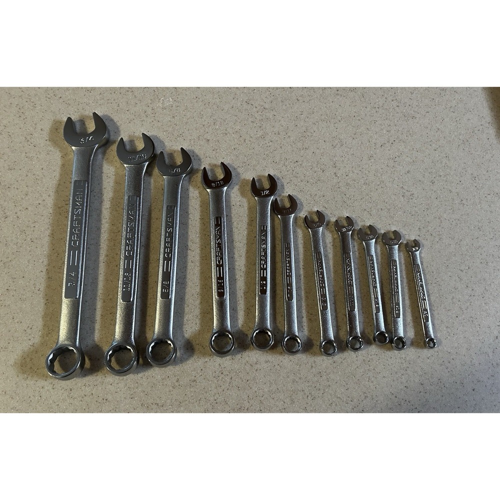 Craftsman 11 Pc SAE Combination Wrench Set 3/4" - 1/4" VA Series USA‎